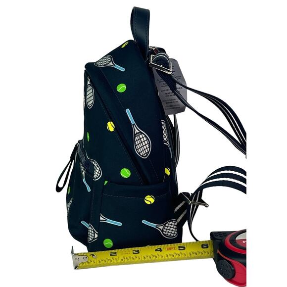 Kate Spade Chelsea Tennis Racquet and Ball Printed MINI Backpack, Blazer Blue - Picture 4 of 8